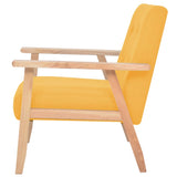 Armchair Yellow Fabric - Side View