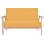 2-Seater Sofa Fabric Yellow