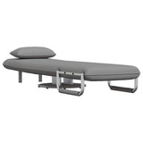 Swivel Chair and Sofa Bed Light Grey Fabric