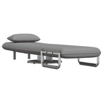 Swivel Chair and Sofa Bed Light Grey Fabric