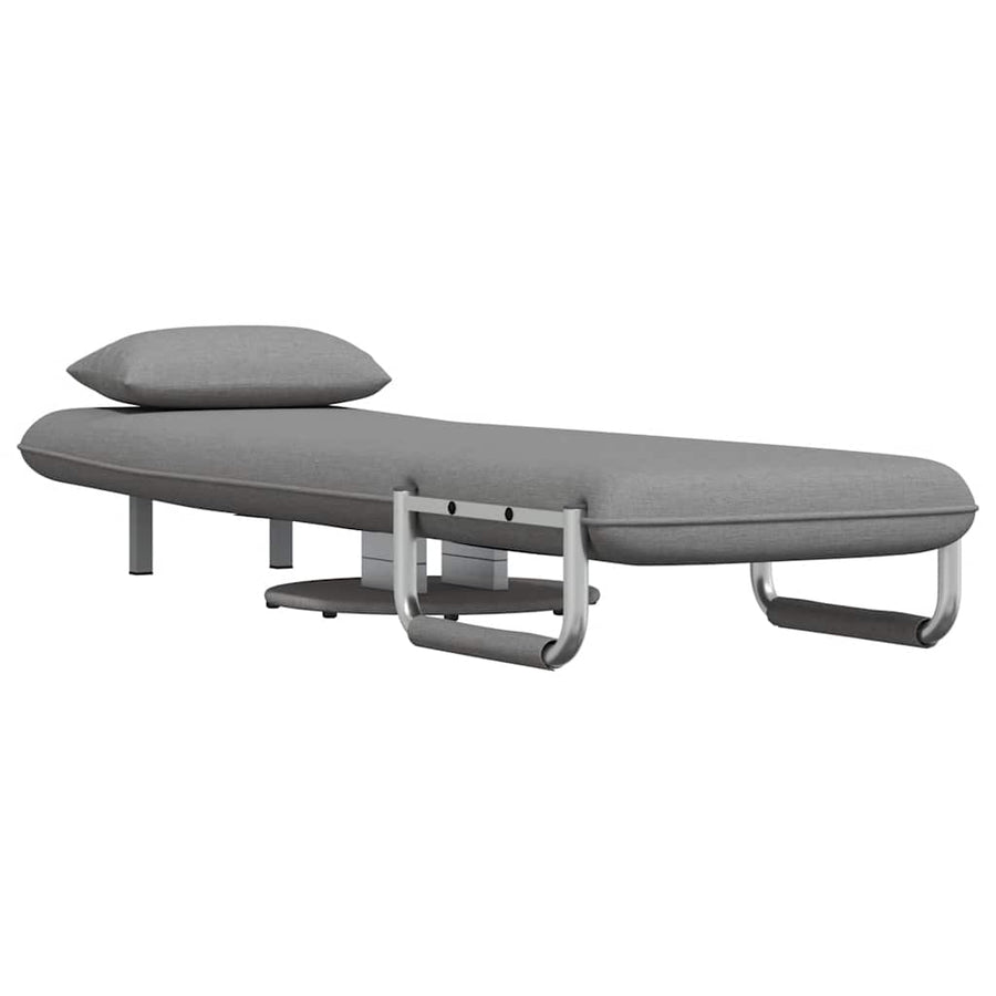 Swivel Chair and Sofa Bed Light Grey Fabric