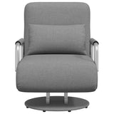Swivel Chair and Sofa Bed Light Grey Fabric