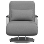 Swivel Chair and Sofa Bed Light Grey Fabric