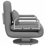 Swivel Chair and Sofa Bed Light Grey Fabric