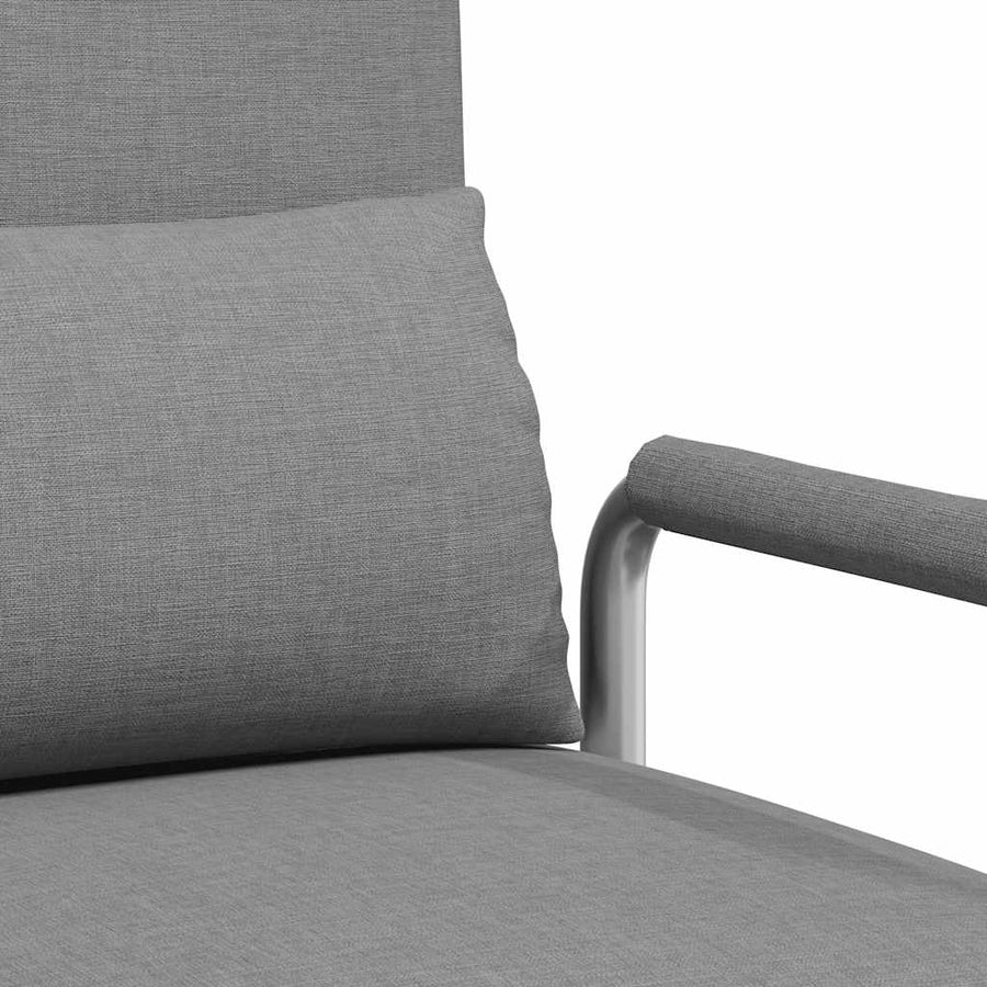 Swivel Chair and Sofa Bed Light Grey Fabric