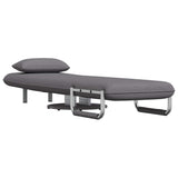 Swivel Chair and Sofa Bed Dark Grey Fabric