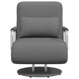 Swivel Chair and Sofa Bed Dark Grey Fabric