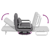 Swivel Chair and Sofa Bed Dark Grey Fabric