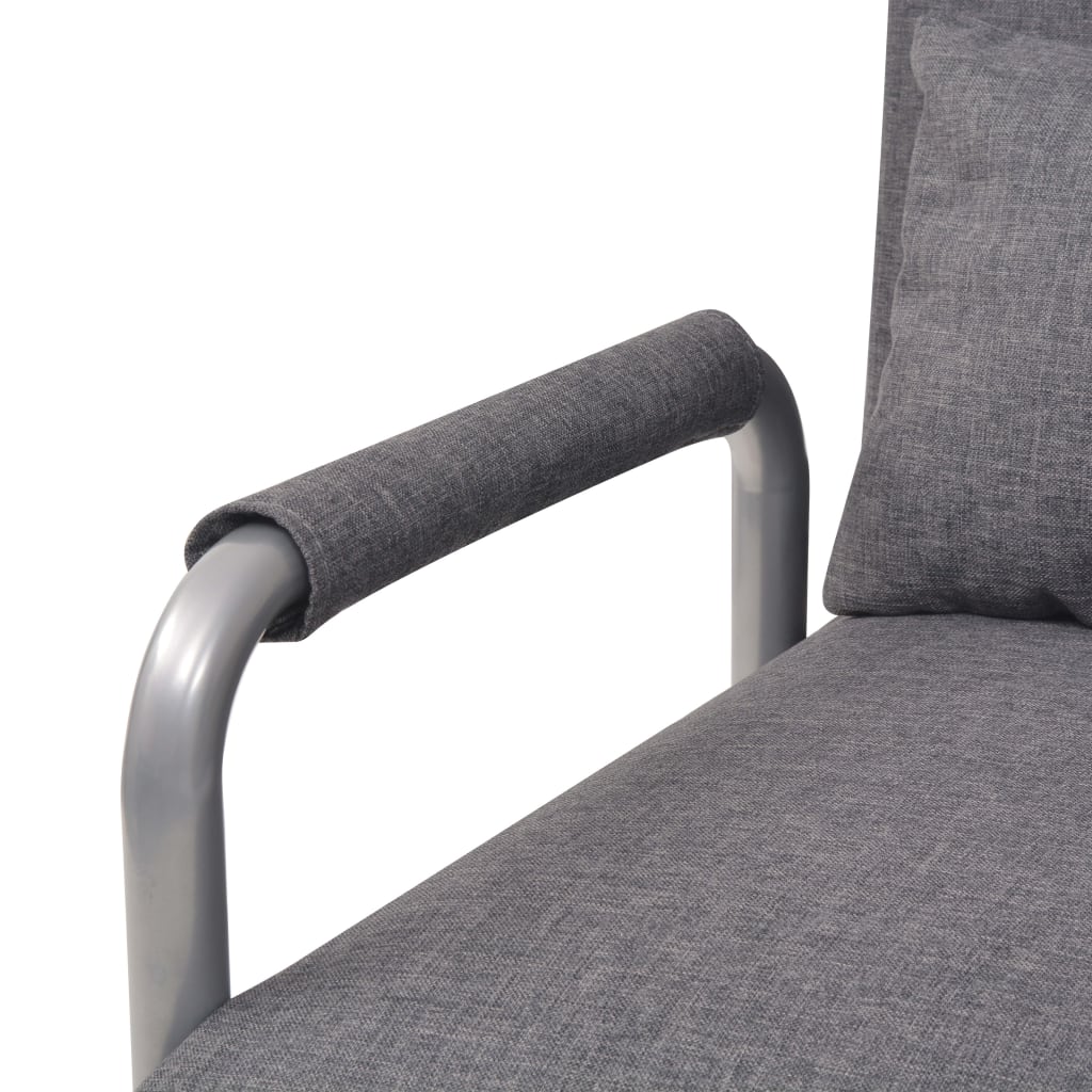 Swivel Chair and Sofa Bed Dark Grey Fabric