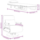 Swivel Chair and Sofa Bed Dark Grey Fabric