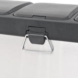 Recycling Pedal Bin Garbage Trash Bin Stainless Steel 24 L - Top-Down View