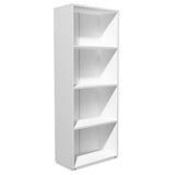 Bookshelf Engineered Wood 60x31x155 cm white - Front View