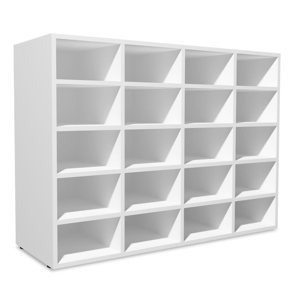 Shoe Rack Engineered Wood 92x30x67.5 cm White