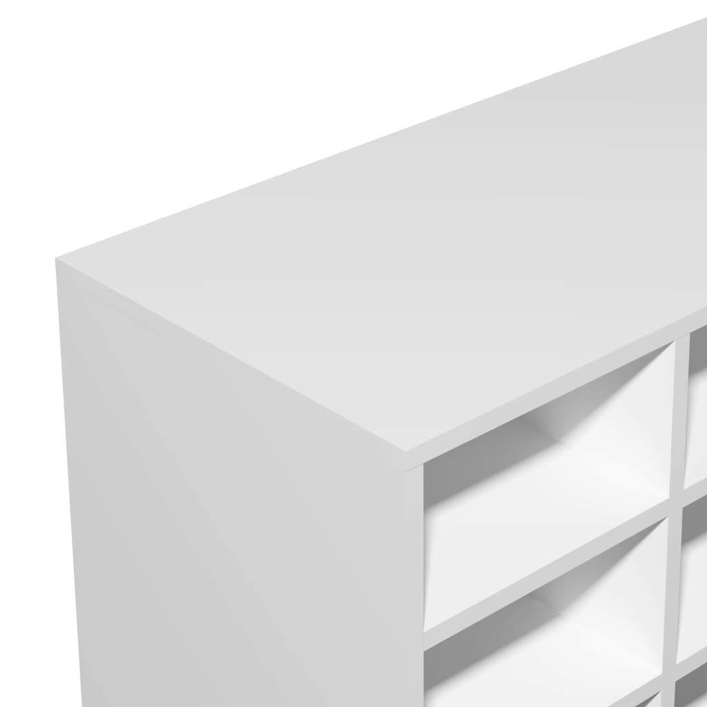 Shoe Rack Engineered Wood 92x30x67.5 cm White