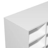 Shoe Rack Engineered Wood 92x30x67.5 cm White - Top-Down View
