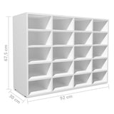 Shoe Rack Engineered Wood 92x30x67.5 cm White