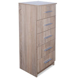 Tall Chest of Drawers Engineered Wood 41x35x106 cm Oak