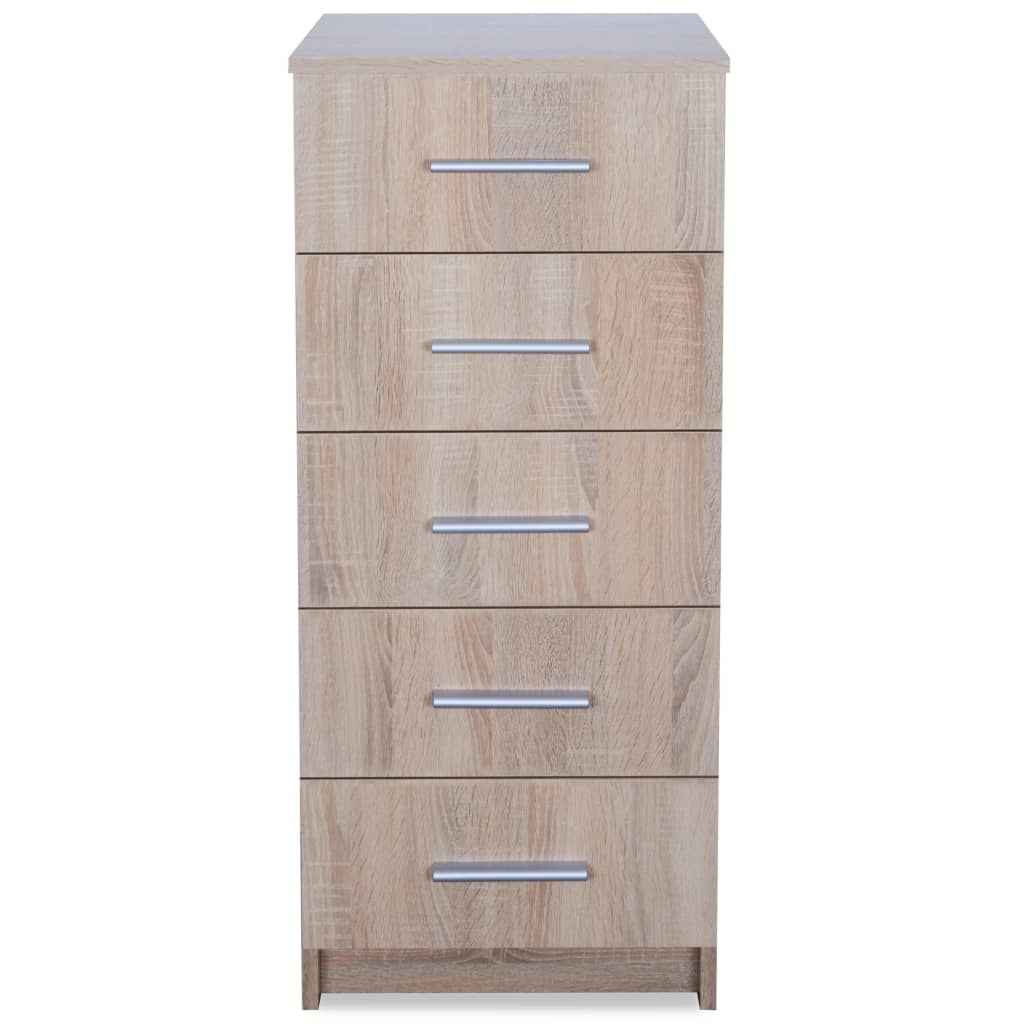 Tall Chest of Drawers Engineered Wood 41x35x106 cm Oak