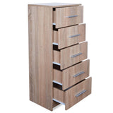 Tall Chest of Drawers Engineered Wood 41x35x106 cm Oak