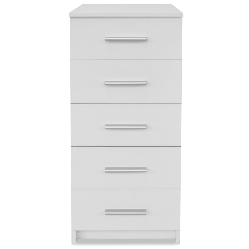 Tall Chest of Drawers Engineered Wood 41x35x106 cm White