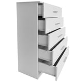 Storage Cabinet Engineered Wood 71x35x106 cm White - Top-Down View