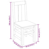 Dining Chairs 4 pcs Solid Wood
