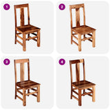 Dining Chairs 6 pcs Solid Wood