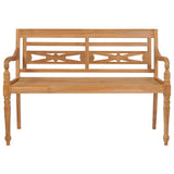 Batavia Bench 120 cm Teak - Front View