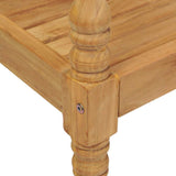 Batavia Bench 120 cm Teak - Top-Down View