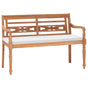 Batavia Bench with Cushions 120 cm Teak