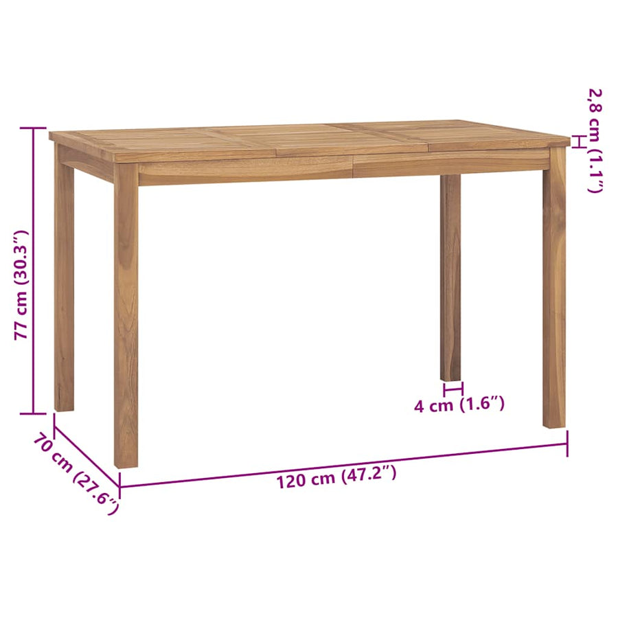 Batavia Bench with Cushions 120 cm Teak