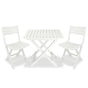 3 Piece Folding Bistro Set Plastic White