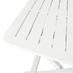 3 Piece Folding Bistro Set Plastic White