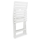 3 Piece Folding Bistro Set Plastic White