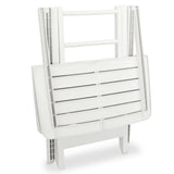 3 Piece Folding Bistro Set Plastic White
