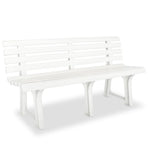 Garden Bench 145.5 cm Plastic White