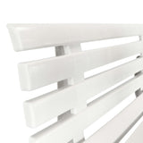 Garden Bench 145.5 cm Plastic White - 45-Degree Angle