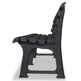 Garden Bench 145.5 cm Plastic Anthracite - Side View
