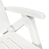 Sun Lounger with Footrest Plastic White - Top-Down View