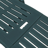 Sun Lounger with Footrest Plastic Green - 45-Degree Angle