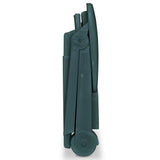 Sun Lounger with Footrest Plastic Green - Close-Up Angle