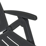 Sun Lounger with Footrest Plastic Anthracite - Top-Down View