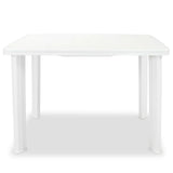 Garden Table White 101x68x72 cm Plastic