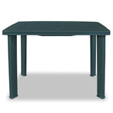 Garden Table Green 101x68x72 cm Plastic - Front View