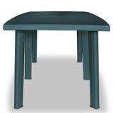 Garden Table Green 210x96x72 cm Plastic - Front View
