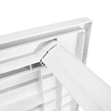 Garden Table White 126x76x72 cm Plastic - Side View