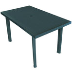 Garden Table Green 126x76x72 cm Plastic