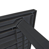 Garden Table Anthracite 126x76x72 cm Plastic - Side View