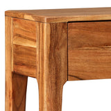 Console Table Solid Wood 118x30x80 cm - Top-Down View