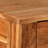 Console Table Solid Wood 118x30x80 cm - Rear View